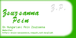 zsuzsanna pein business card